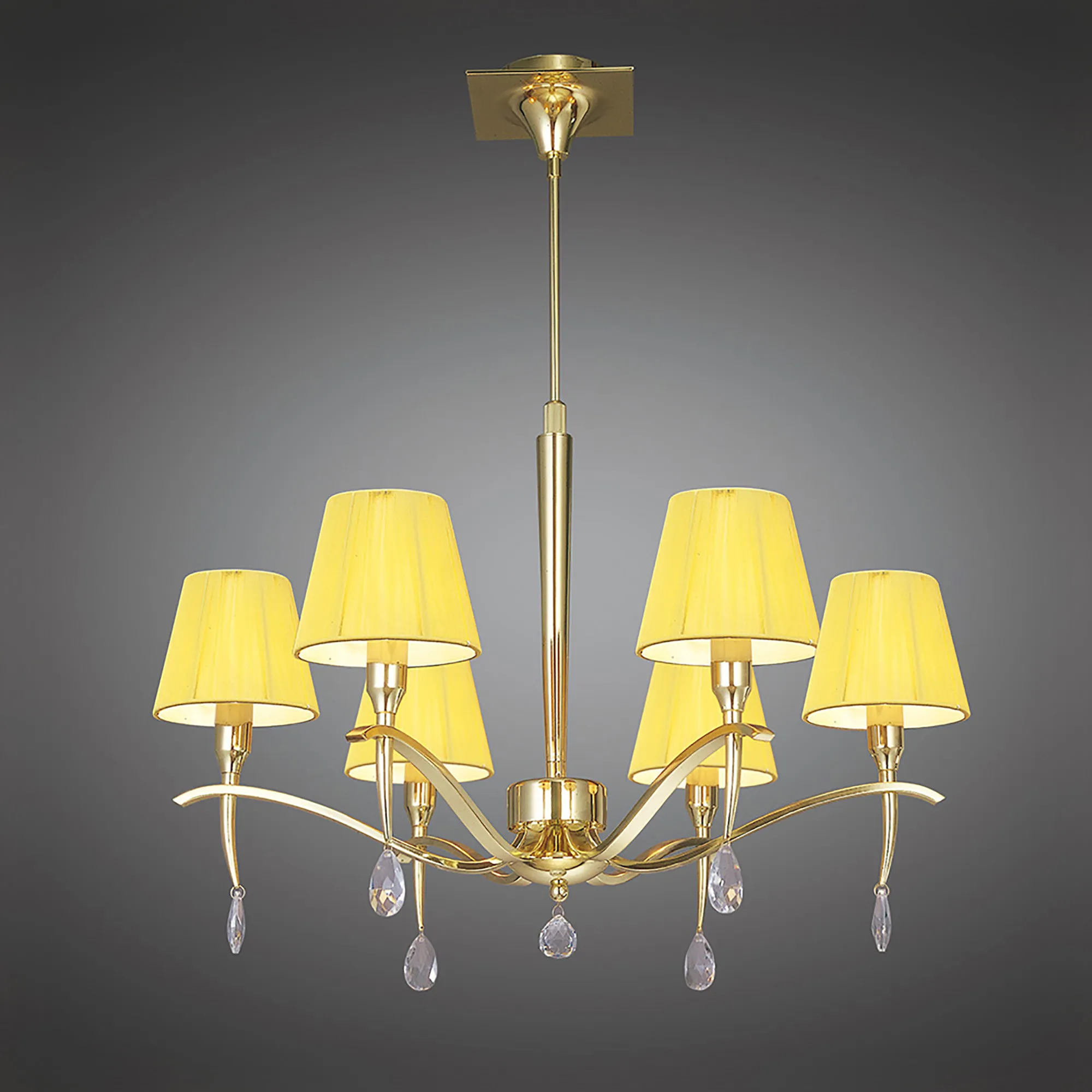 Siena Crystal Ceiling Lights Mantra Shaded Crystal Fittings